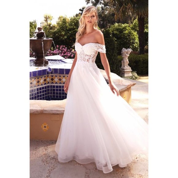 Cinderella LACE OFF THE SHOULDER BRIDAL GOWN Multi Sizes CD961W